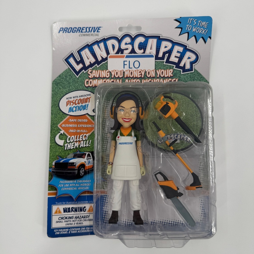 Progressive‎ Commercial Landscaper Flo Action Figure 2015 Bigshot Toyworks New